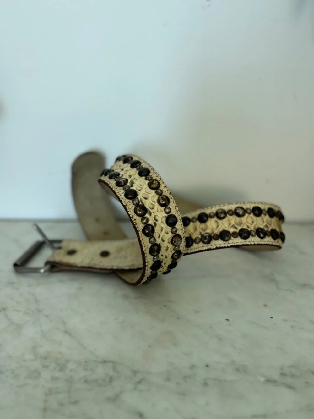 Authentic Vintage studded Rock n Roll Belts, real bread spots